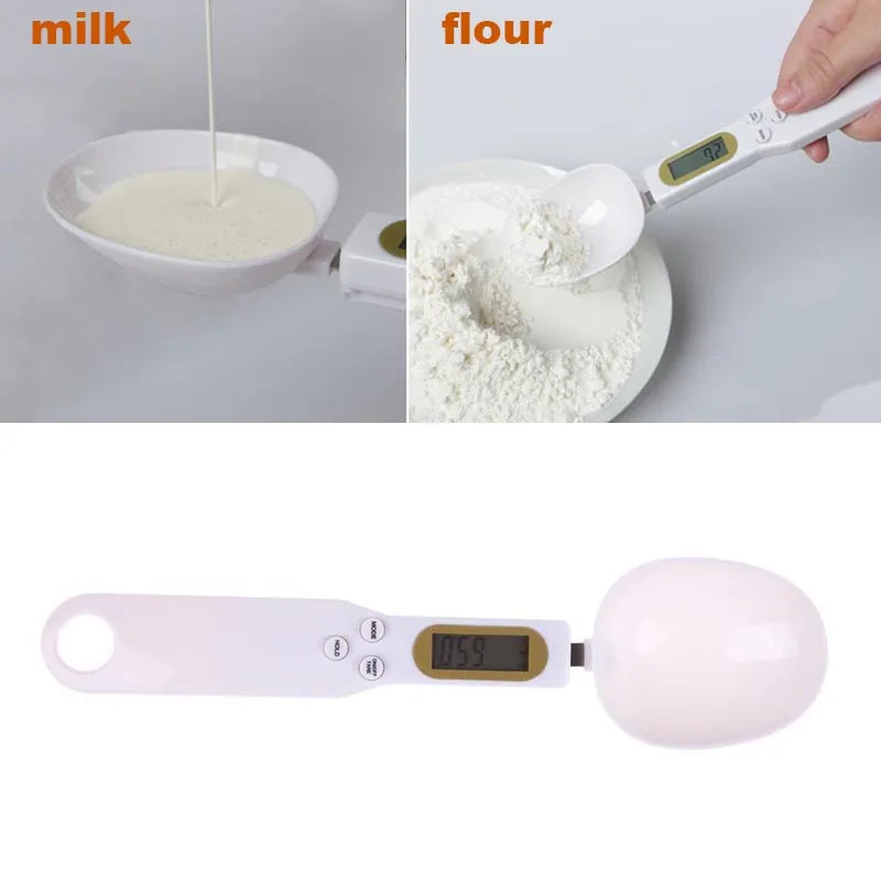 500g/0.1g Digital Scale Electronic Measuring Spoon Scale LCD Display Food Scale Mini Kitchen Tool for Milk Coffee Measuring