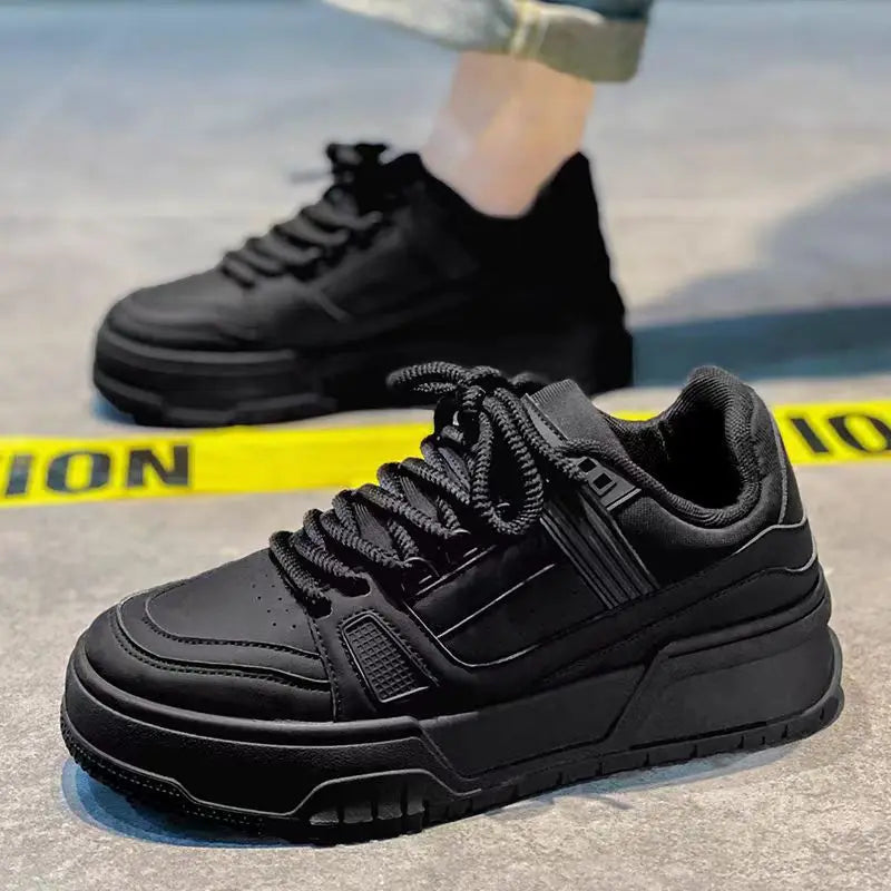2025 Men's Thick Sole Increase New Breathable Student Casual Sports Shoes Non-slip Walking Walking Shoes Men's Vulcanized Shoes