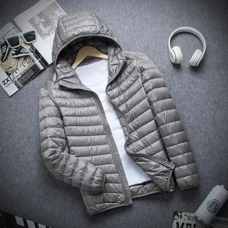 Men Down Jacket All-Season Ultra Lightweight Packable Water and Wind-Resistant Breathable Coat Big Size Men Hoodies Jackets 2023