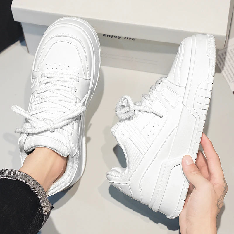 Men Thick Sole Casual Sneakers Fashion Platform Skateboard Shoes All Match Daily Footwear
