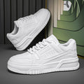 Leather Men Casual Sneakers White Platform Walking Running Shoes Lightweight Breathable Tennis Shoes Fashion Man Sport Shoes