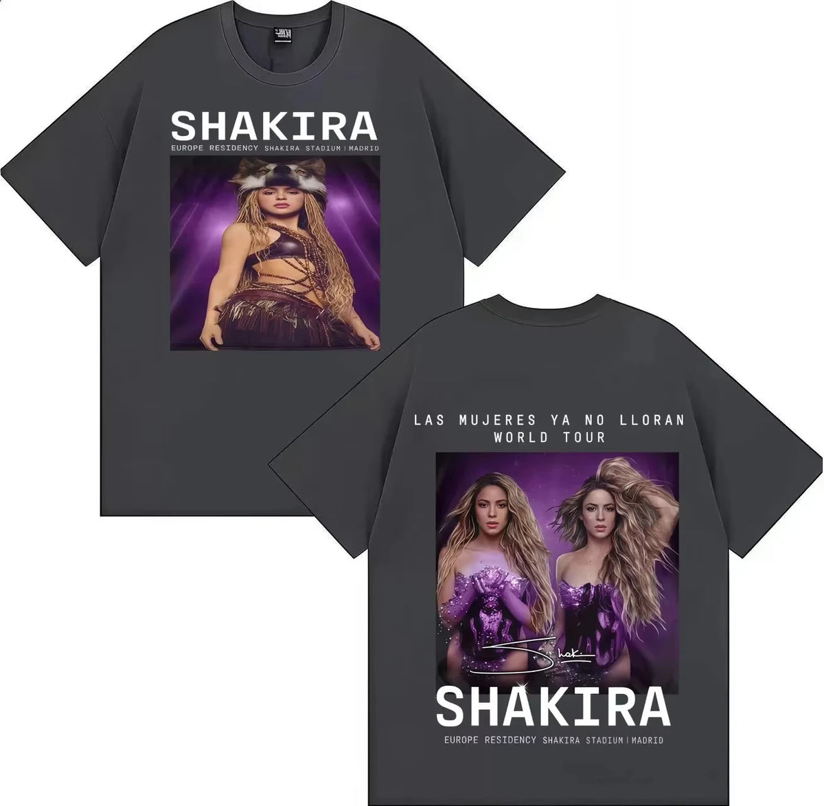 Shakira World Tour Merch T-shirts Men Women Oversized Fashion Retro Streetwear Y2k Short Sleeve Cotton Female Male Clothing