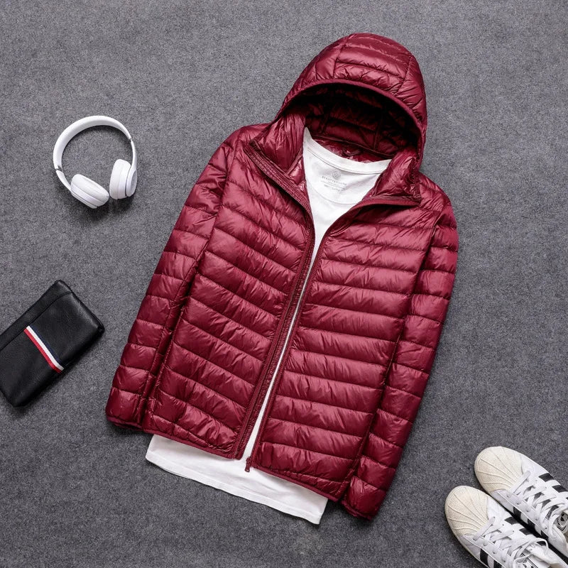 Men Down Jacket All-Season Ultra Lightweight Packable Water and Wind-Resistant Breathable Coat Big Size Men Hoodies Jackets 2023
