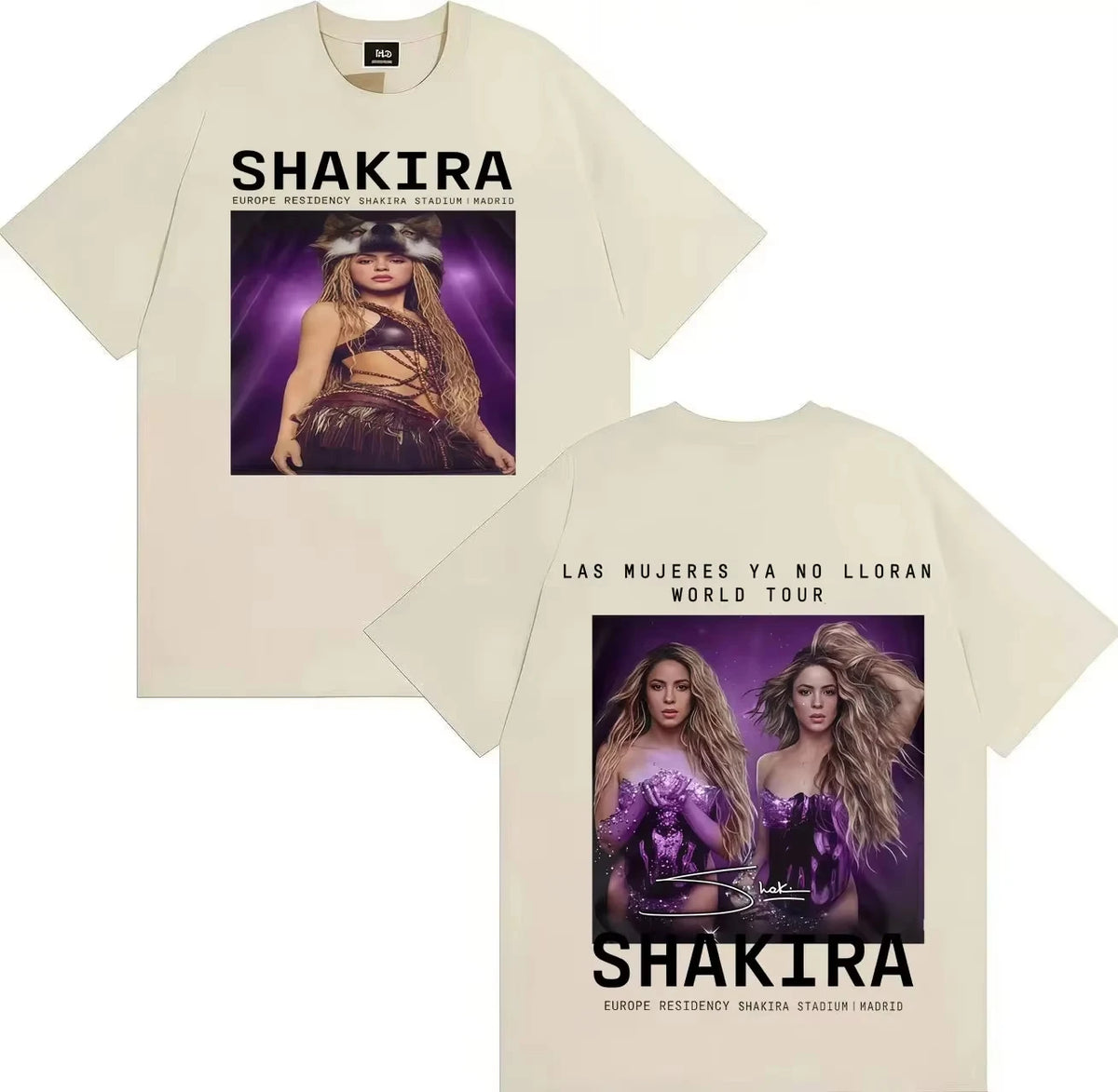 Shakira World Tour Merch T-shirts Men Women Oversized Fashion Retro Streetwear Y2k Short Sleeve Cotton Female Male Clothing
