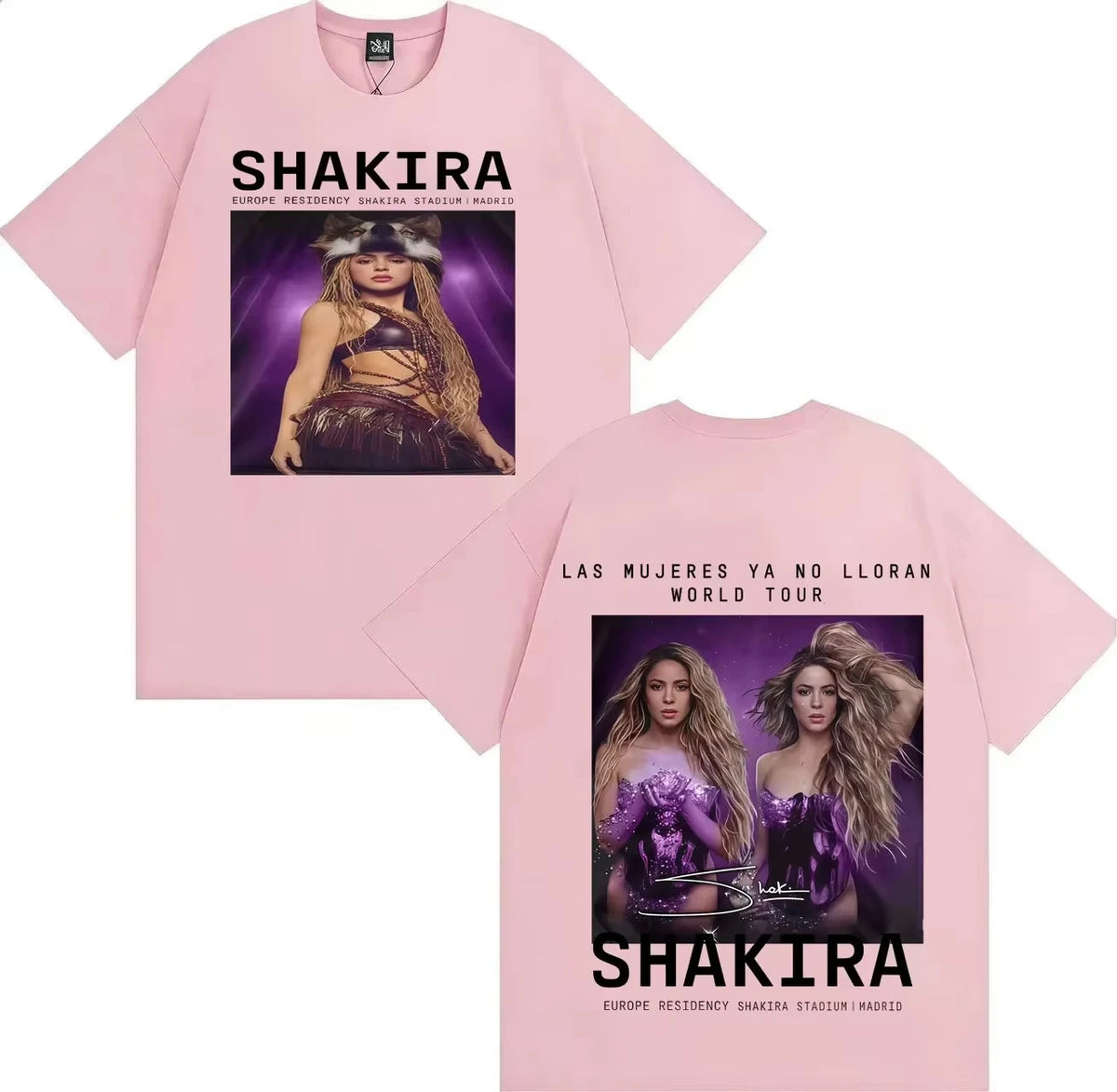 Shakira World Tour Merch T-shirts Men Women Oversized Fashion Retro Streetwear Y2k Short Sleeve Cotton Female Male Clothing
