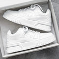 Men Black Casual Skate Shoes Spring Autumn Minimalist Design Thick Sole Height Increasing Youth Sports Fashion Sneakers
