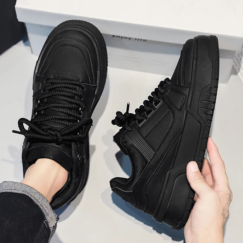 Men Thick Sole Casual Sneakers Fashion Platform Skateboard Shoes All Match Daily Footwear