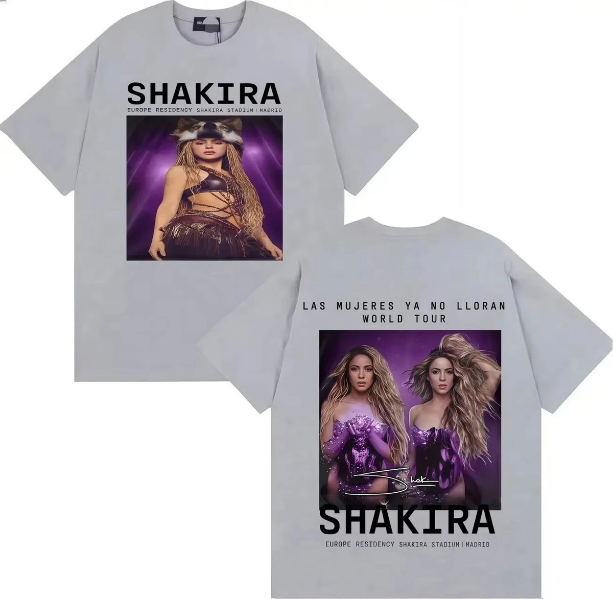 Shakira World Tour Merch T-shirts Men Women Oversized Fashion Retro Streetwear Y2k Short Sleeve Cotton Female Male Clothing