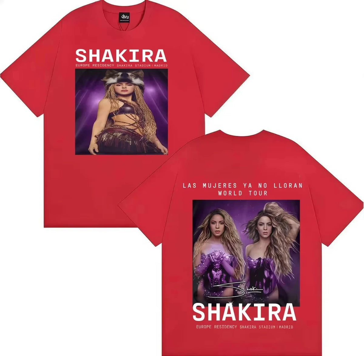 Shakira World Tour Merch T-shirts Men Women Oversized Fashion Retro Streetwear Y2k Short Sleeve Cotton Female Male Clothing