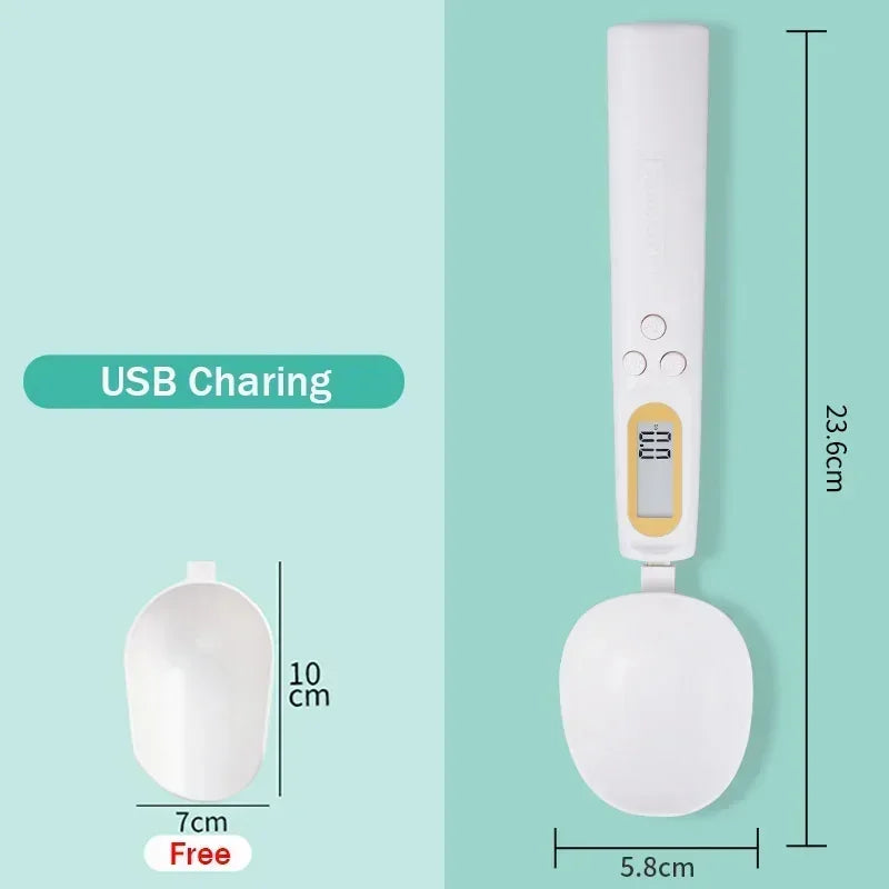 NEW Spoon Scale USB Rechargeable Complementary Food Weighing 0.1g Mini Electronic Scale Kitchen Baking Weighing Scale Food Scale