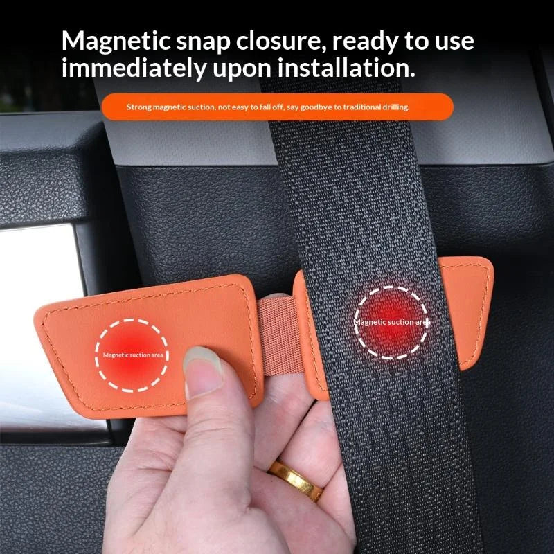 Car Magnetic Adjuster Safety Seat Belt Buckle Clip Non-Slip Design Seatbelt Stopper Reduces Pressure Auto Accessories【SMQ】