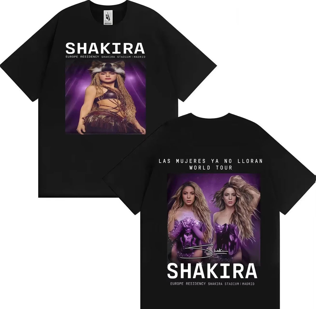 Shakira World Tour Merch T-shirts Men Women Oversized Fashion Retro Streetwear Y2k Short Sleeve Cotton Female Male Clothing