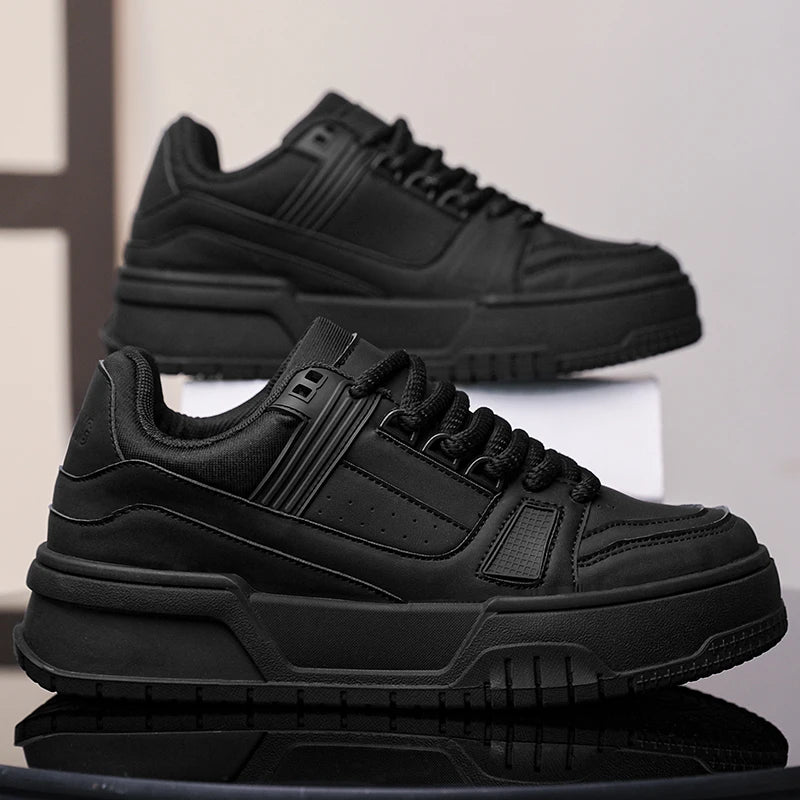 Men Thick Sole Casual Sneakers Fashion Platform Skateboard Shoes All Match Daily Footwear