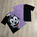 Patchwork Purple and Black Duaa Cartoon pattern printing T-Shirts Men Women High Quality Tee T Shirt