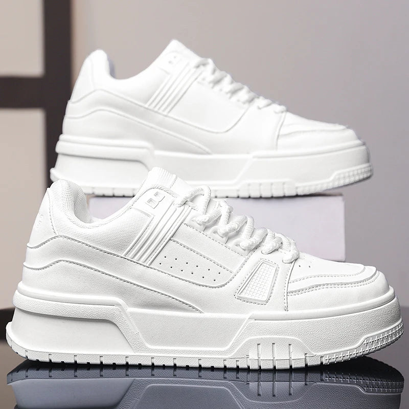 Men Thick Sole Casual Sneakers Fashion Platform Skateboard Shoes All Match Daily Footwear