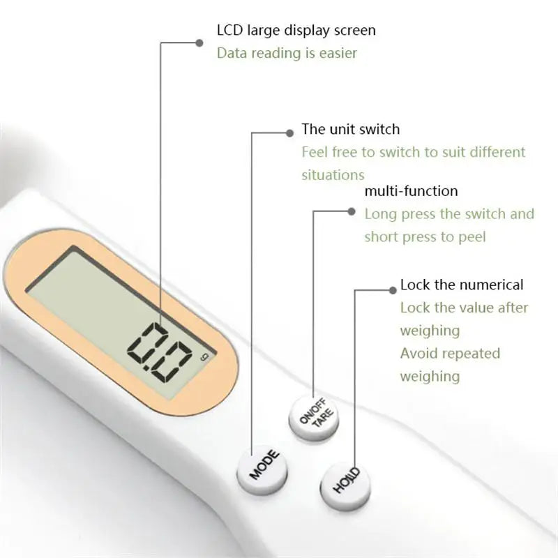 Scale Weighing Spoon Electronic Measuring Kitchen Scale Measuring Spoon G Coffee Powder Scale Baking Scale Precise Measuring