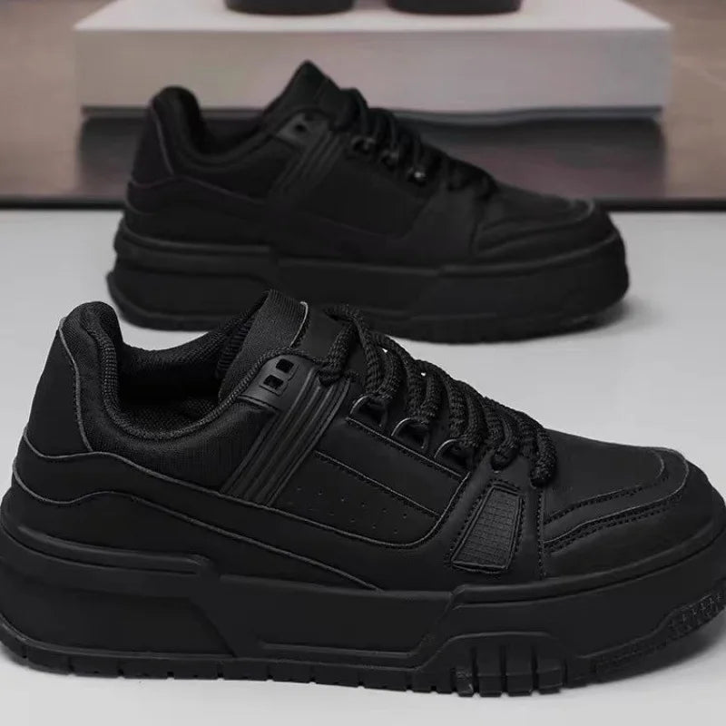 2025 Men's Thick Sole Increase New Breathable Student Casual Sports Shoes Non-slip Walking Walking Shoes Men's Vulcanized Shoes