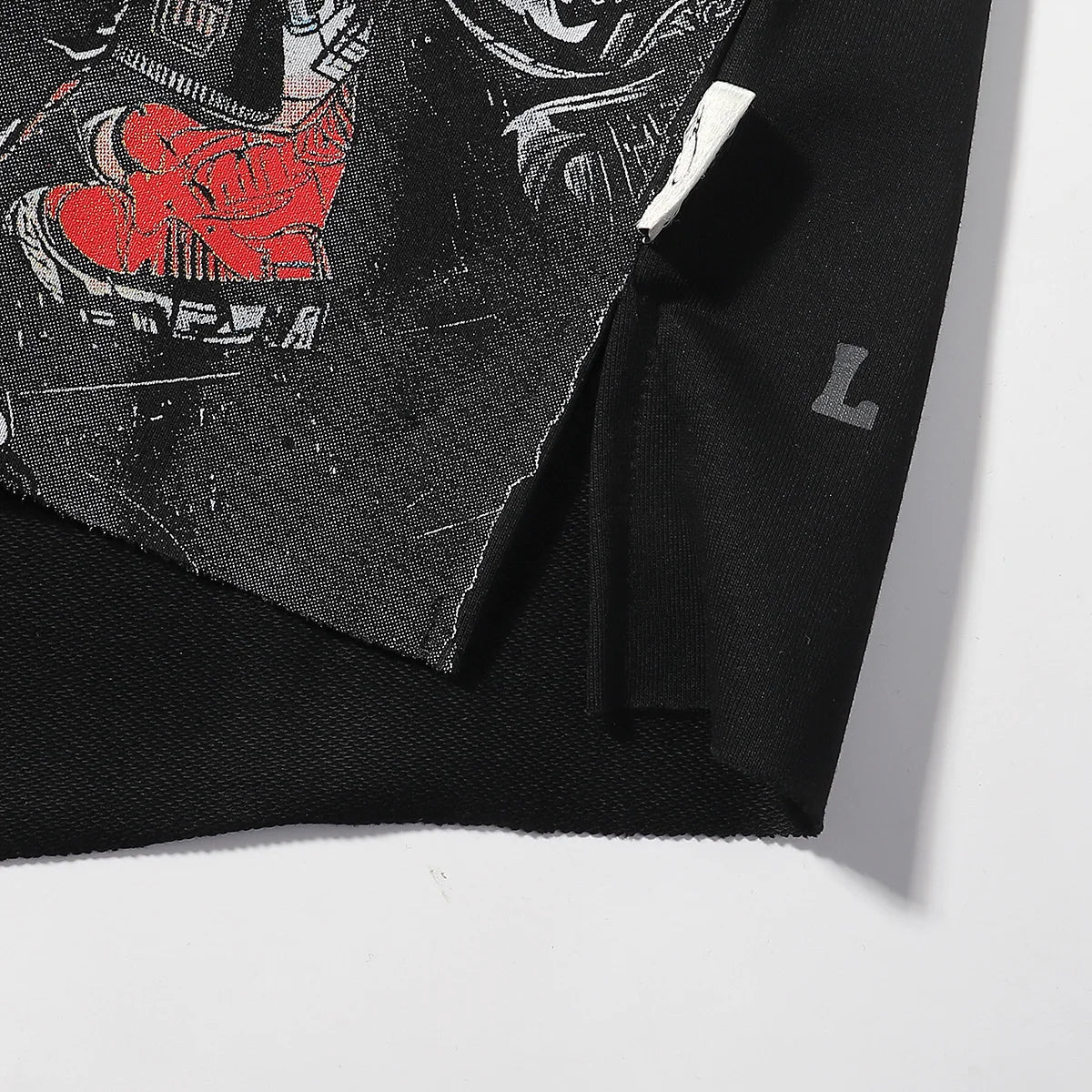 Heavy Fabric Cotton Vintage Wash Black T-Shirt Letters Rhinestone Tee Skeleton Graphics Print casual F-Terry Crop Top Tees Tags