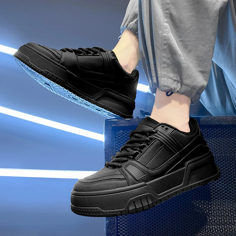 Men Thick Sole Casual Sneakers Fashion Platform Skateboard Shoes All Match Daily Footwear