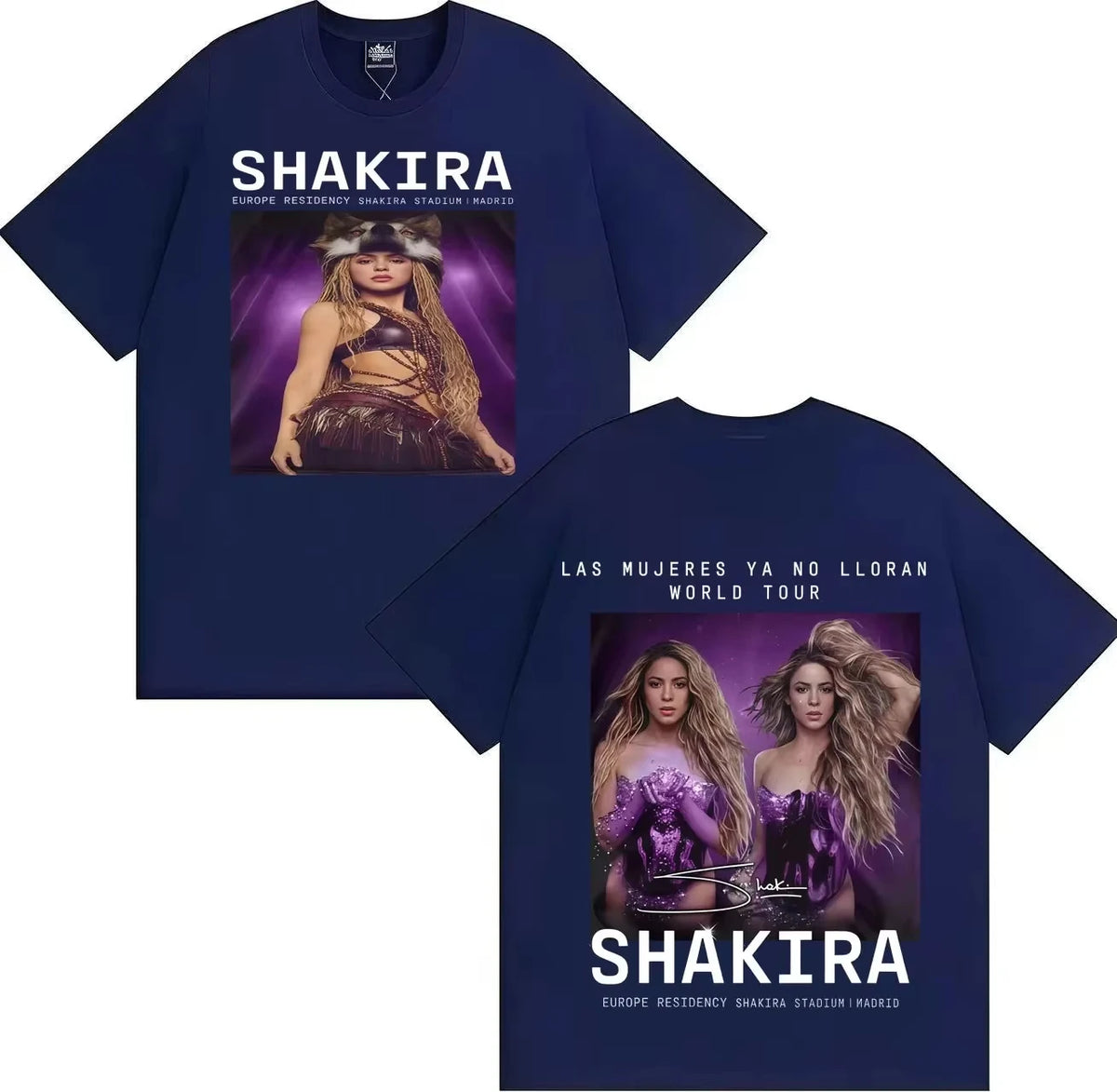 Shakira World Tour Merch T-shirts Men Women Oversized Fashion Retro Streetwear Y2k Short Sleeve Cotton Female Male Clothing